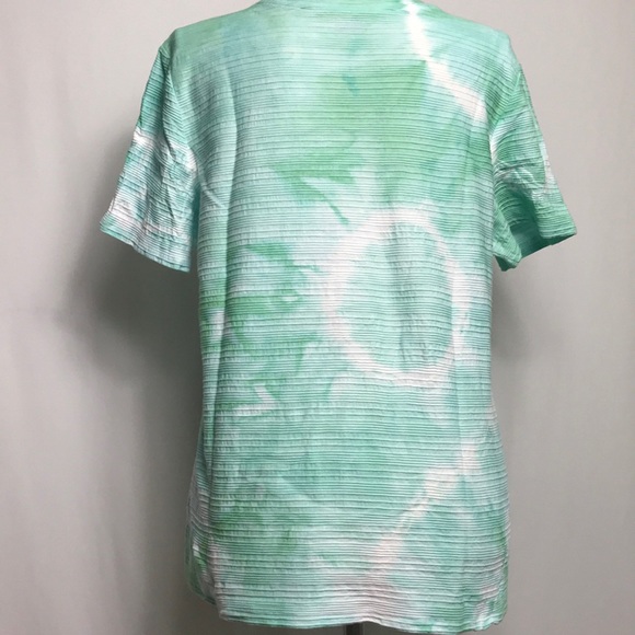 🌻 3/25 🌻 NWOT Tie Dye Boho Cotton Sea Green Tee - Picture 4 of 6